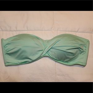 Light green/blue bandeau bikini top